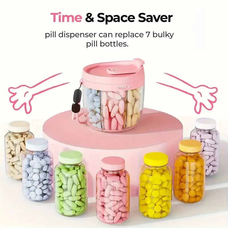Formula Dispenser Portable - Pill Organizer Pill Dispenser with 7