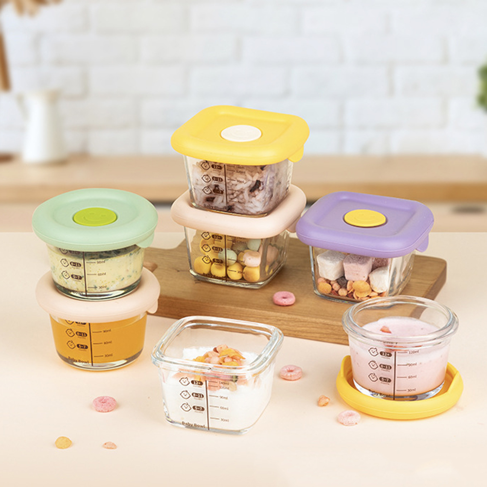 Baby Food Prep Containers - Glass Baby Food Storage Containers Airtight