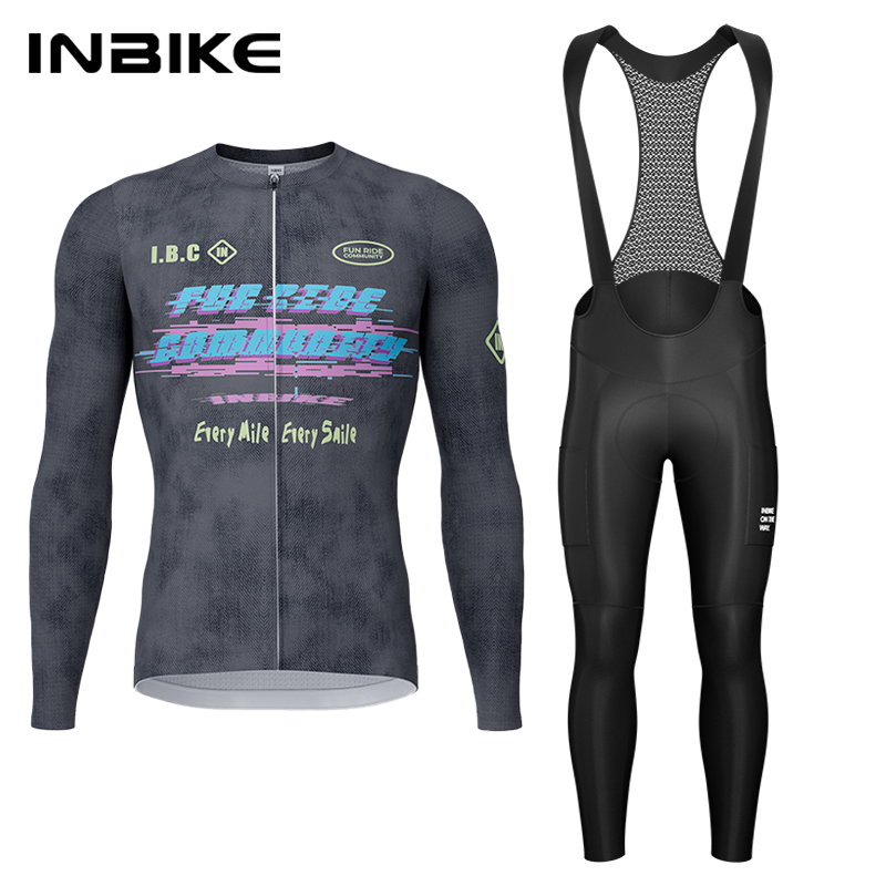 Bib Long Sleeve - INBIKE Spring Autumn Cycling Set Cycling
