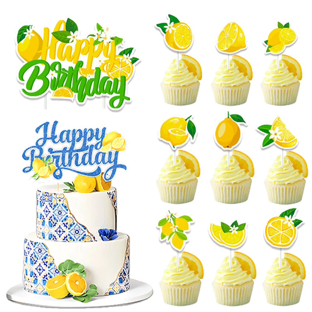 Baby Food For 2 Year Old - Lemon Cupcake Toppers Summer Cute Lemon