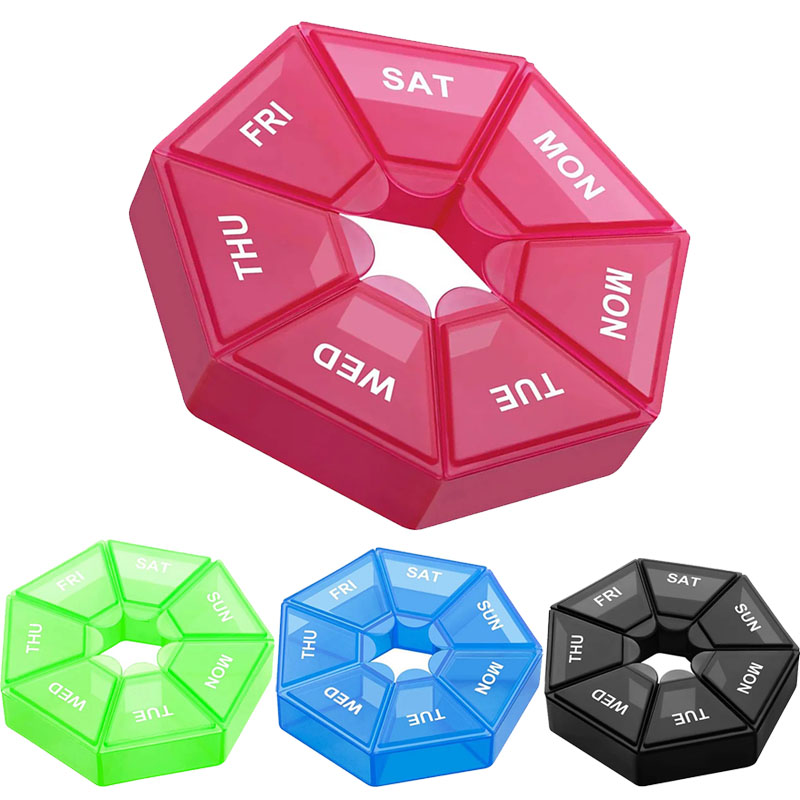 Formula Dispenser Portable - 6/3/1Pcs 7 Grids Pill Case Plastic