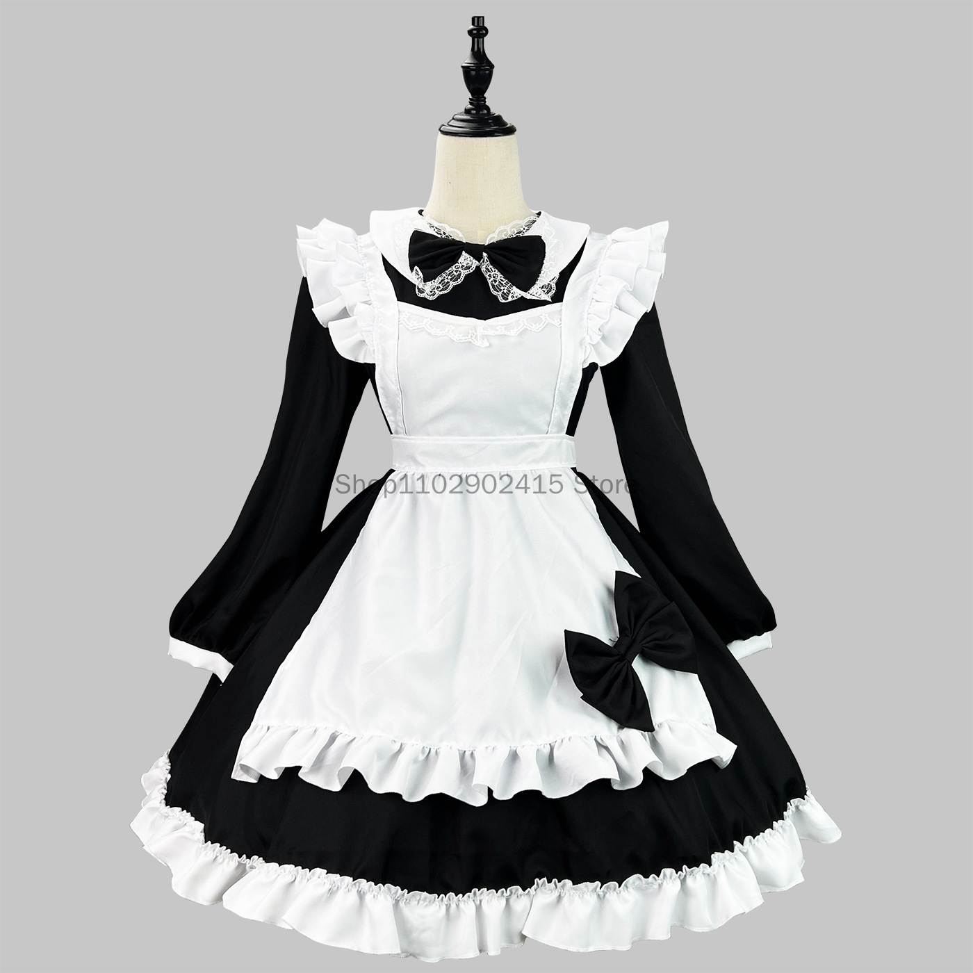 Japanese Maid Cosplay Cute Lol - Bib Long Sleeve ulasan dan harga