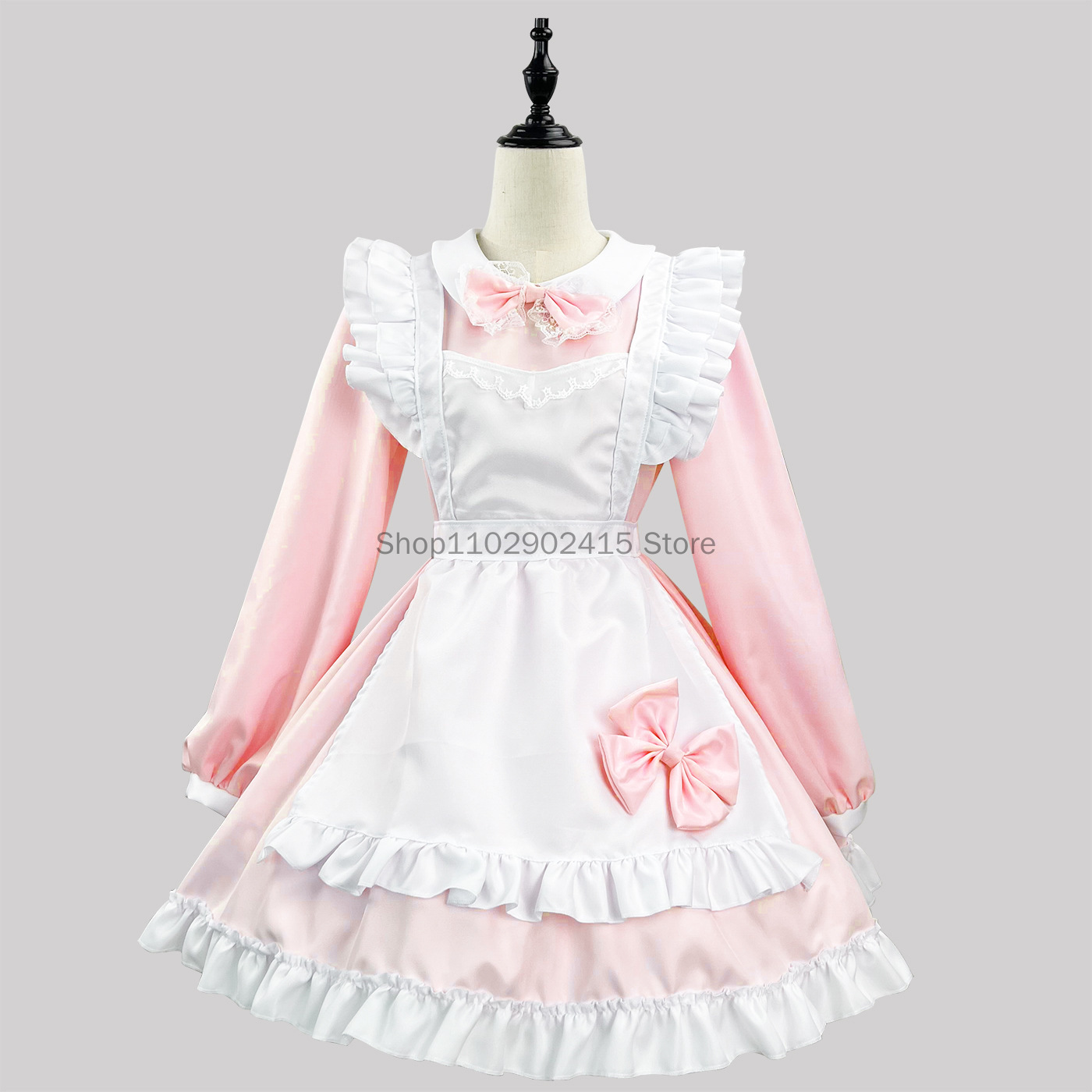 Japanese Maid Cosplay Cute Lol - Bib Long Sleeve ulasan dan harga