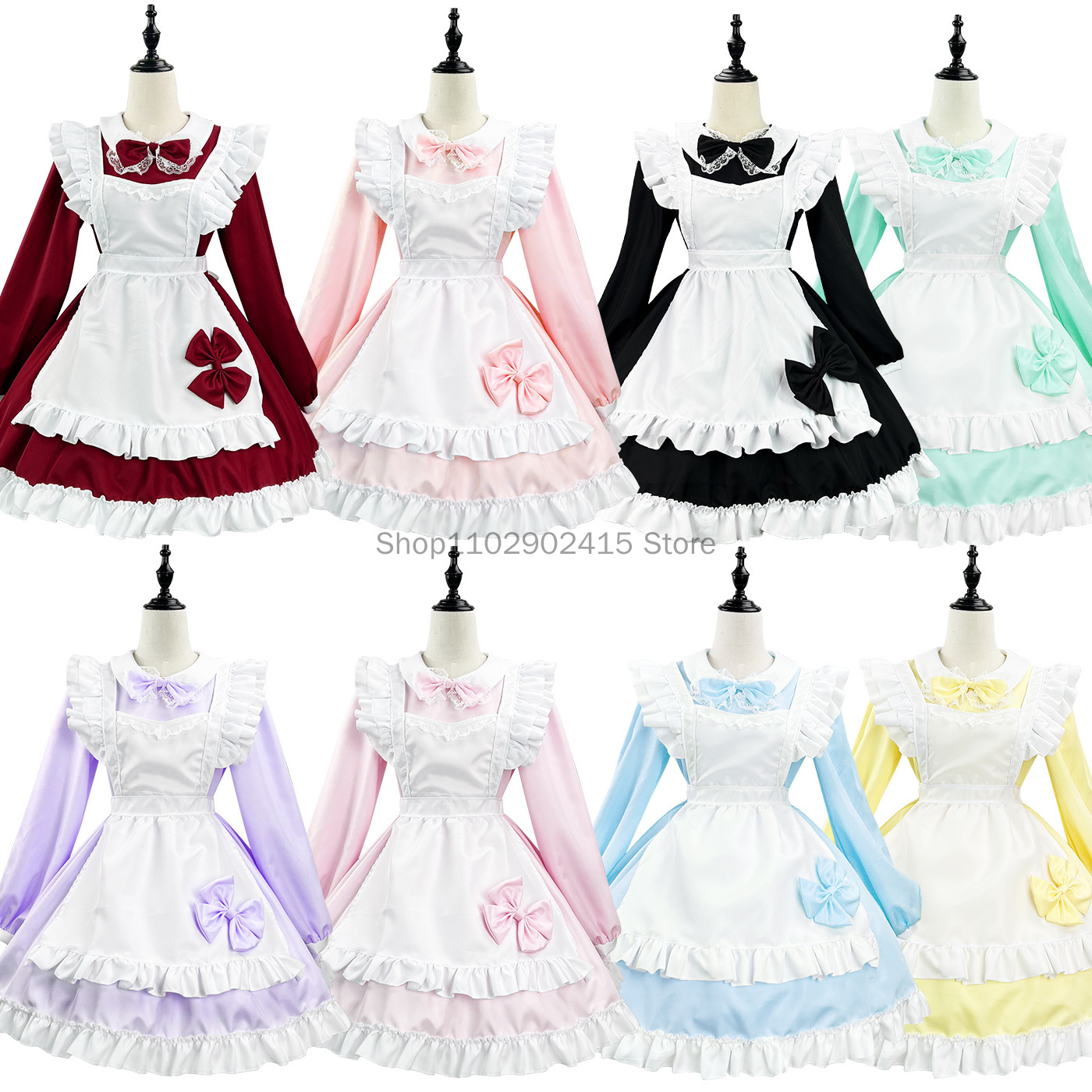 Japanese Maid Cosplay Cute Lol - Bib Long Sleeve ulasan dan harga