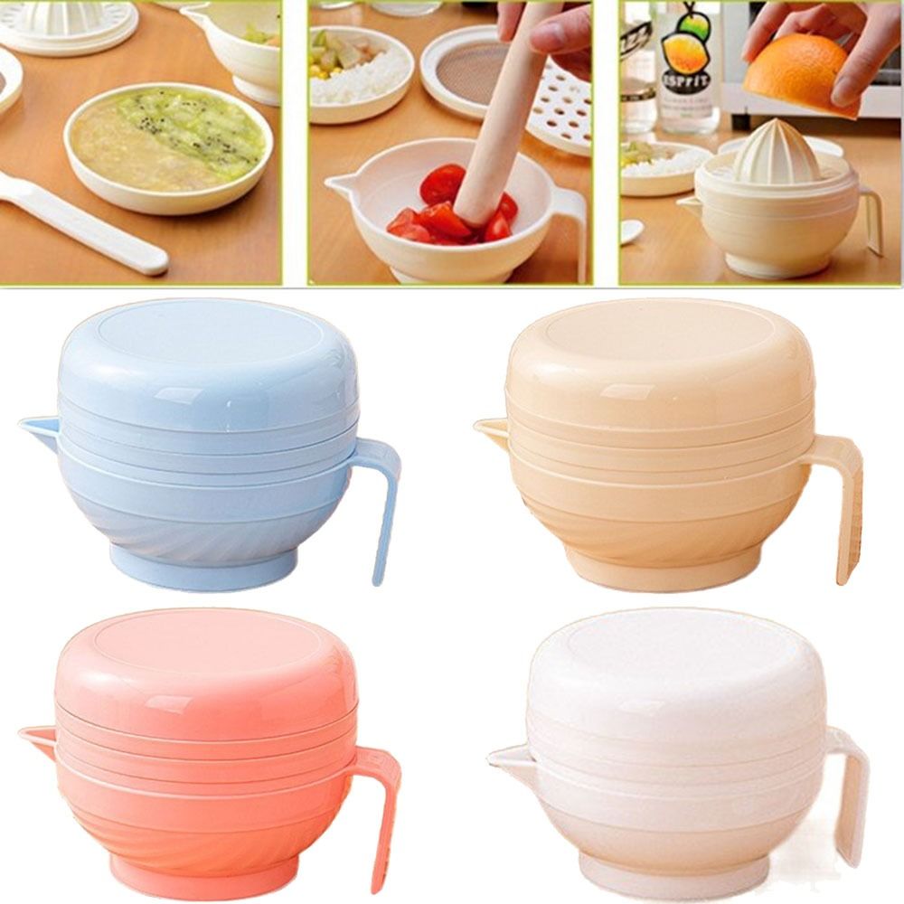 7Pcs Portable Food Grinding Bo - Baby Food Bowl ulasan dan harga