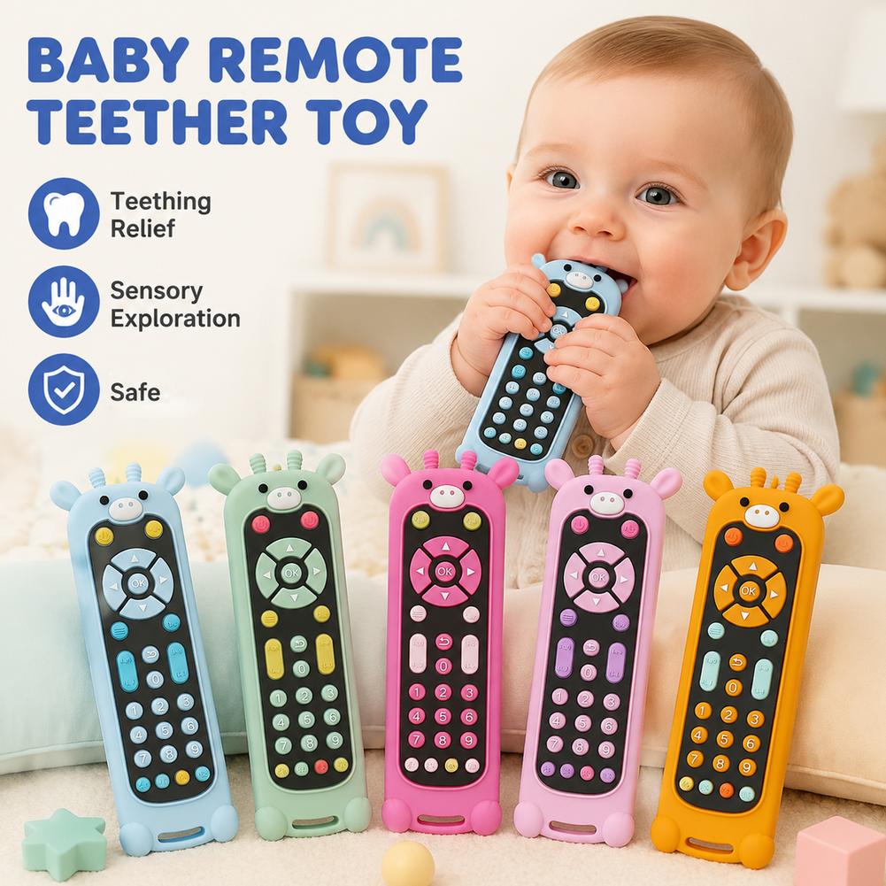 Baby Teether Silicone TV Remot - Baby Food For 6 Months ulasan dan harga
