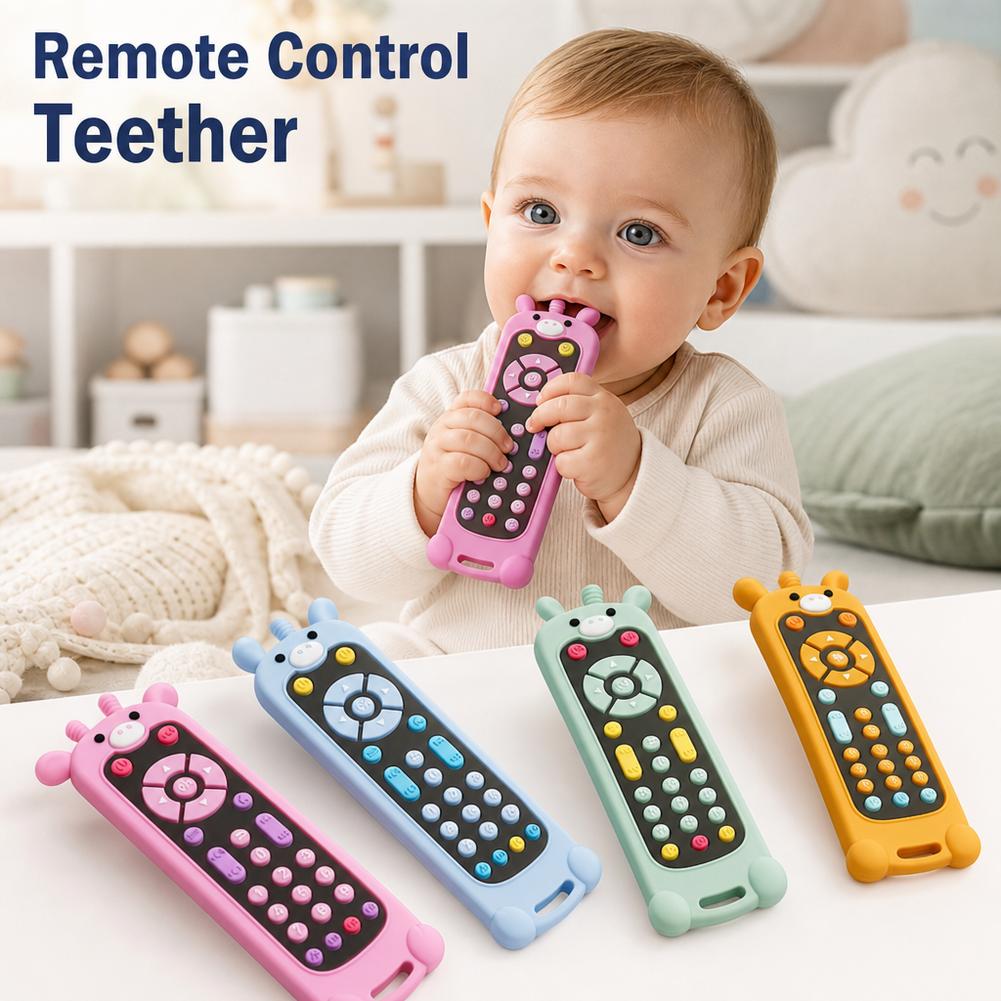 Baby Teether Silicone TV Remot - Baby Food For 6 Months ulasan dan harga
