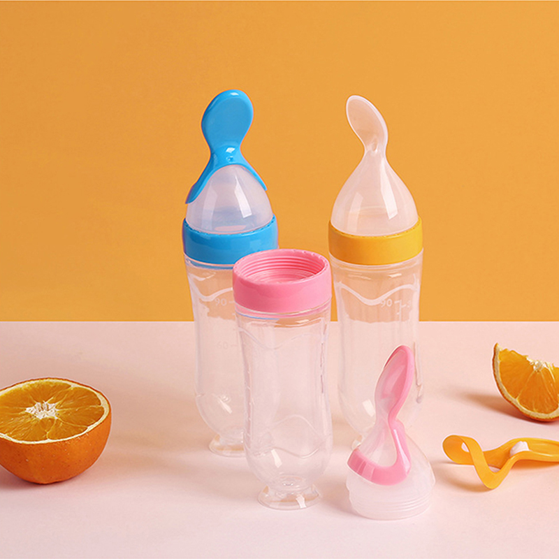 Squeezing Feeding Bottle Silic - Baby Food Guide ulasan dan harga