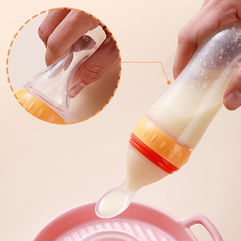 Squeezing Feeding Bottle Silic - Baby Food Guide ulasan dan harga