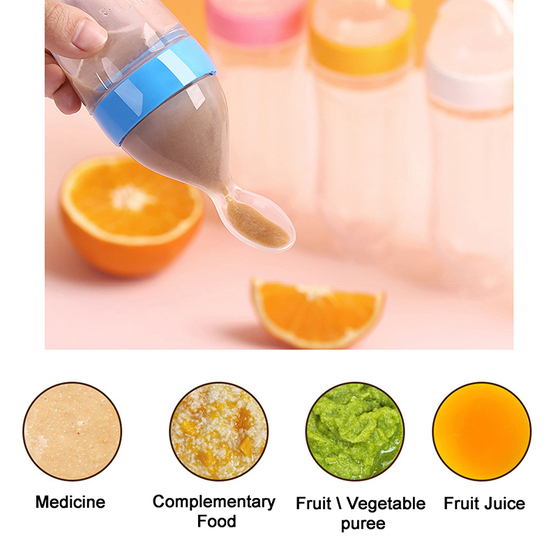 Squeezing Feeding Bottle Silic - Baby Food Guide ulasan dan harga