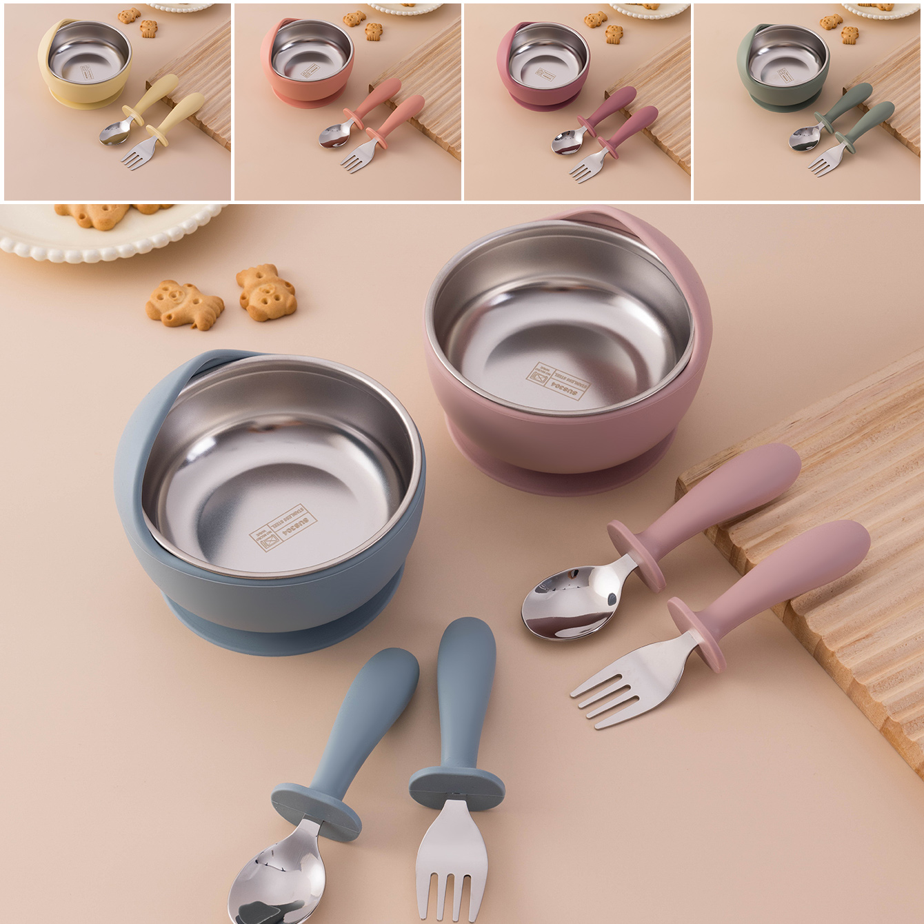 Color Kids 3PCS Stainless Stee - Baby Food Kit ulasan dan harga