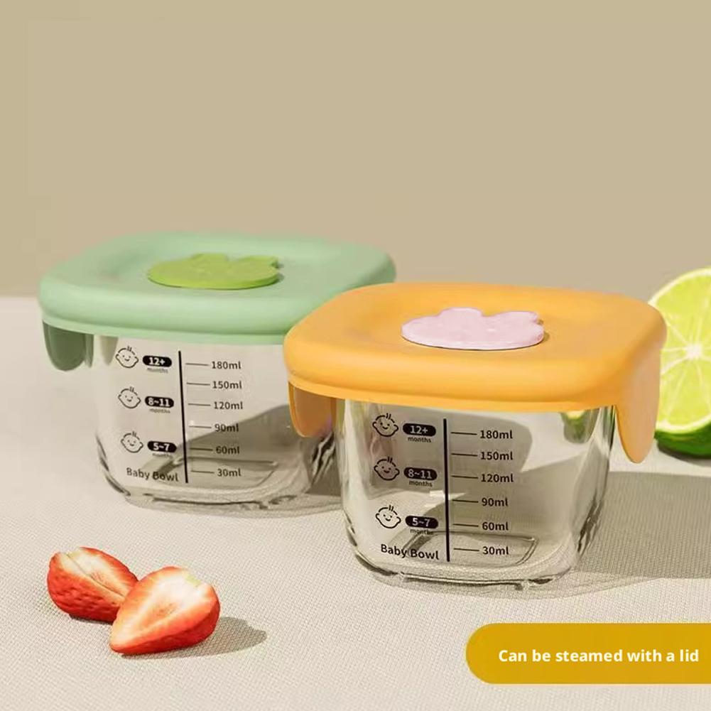 2PCS Glass Steaming Bowl Baby  - Baby Food Prep Containers ulasan dan harga