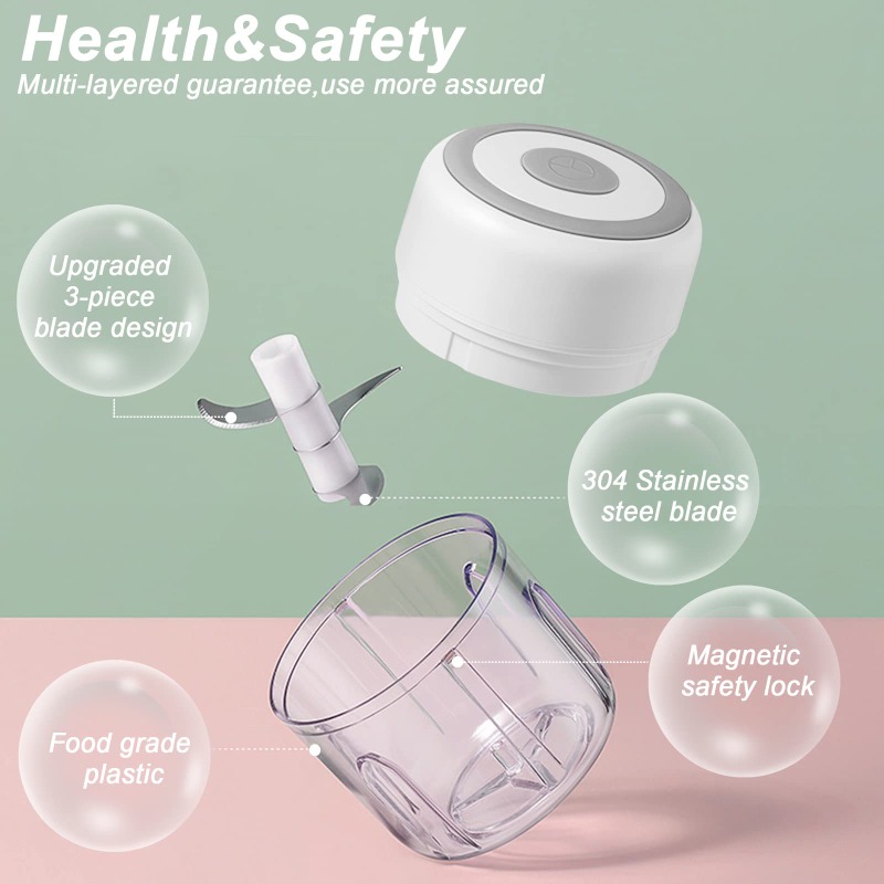 250ML Electric Garlic Grinder  - Baby Food Processor ulasan dan harga