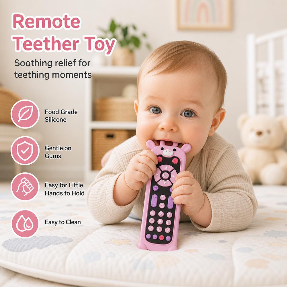 Baby Teether Silicone TV Remot - Baby Food For 6 Months ulasan dan harga