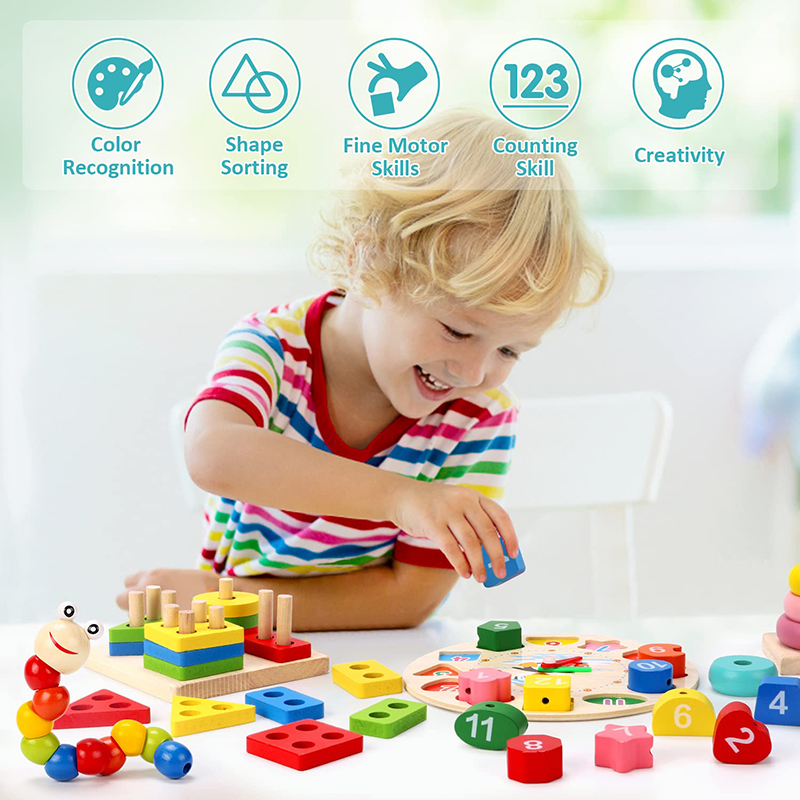 5-6pcs/set Montessori Wooden T - Baby Food Kit ulasan dan harga