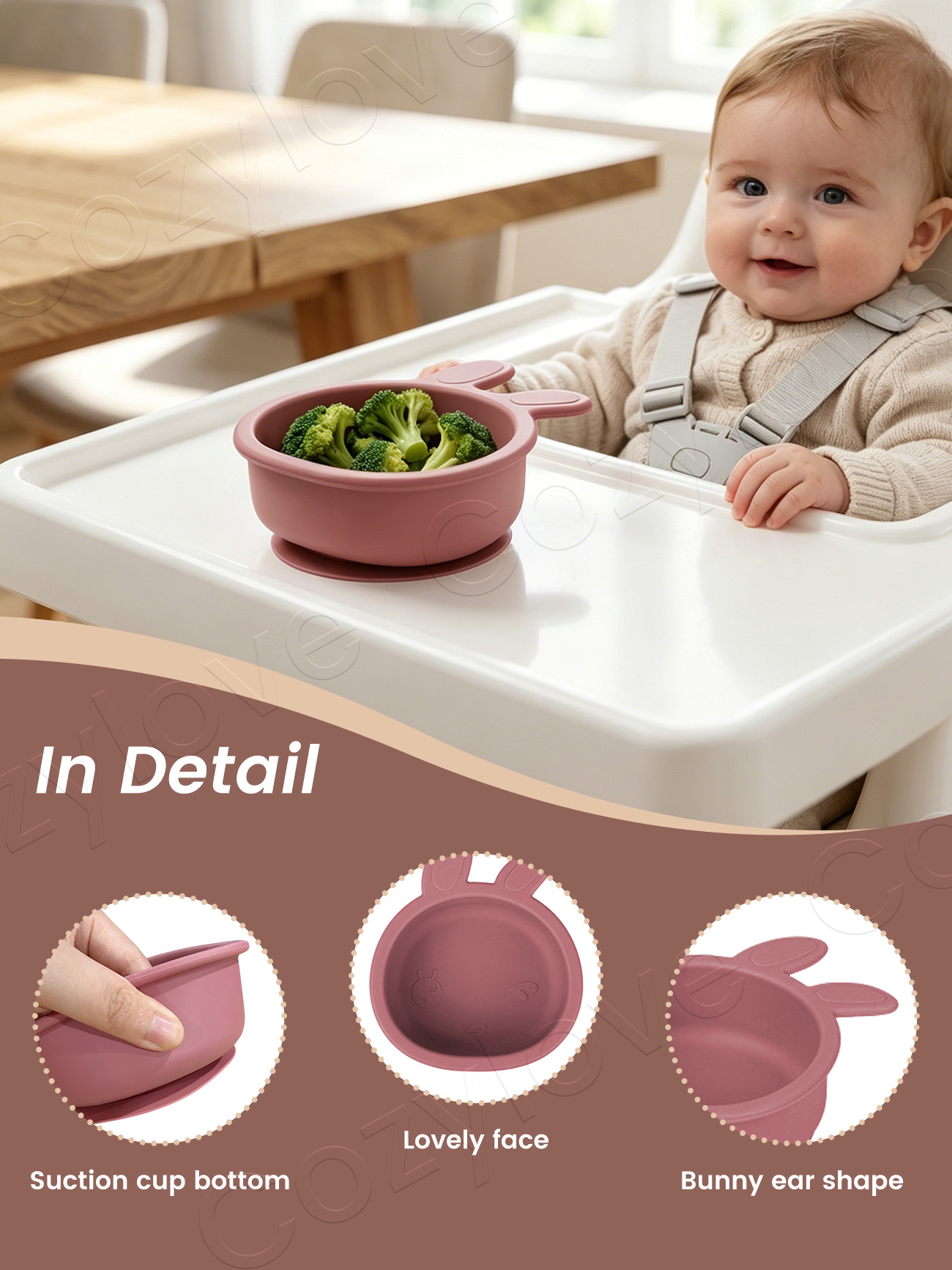 Cute Bunny Ear Silicone Baby S - Baby Food For 6 Months ulasan dan harga