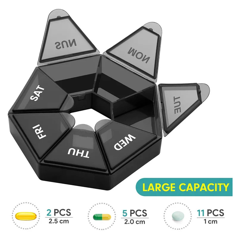 6/3/1Pcs 7 Grids Pill Case Pla - Formula Dispenser Portable ulasan dan harga