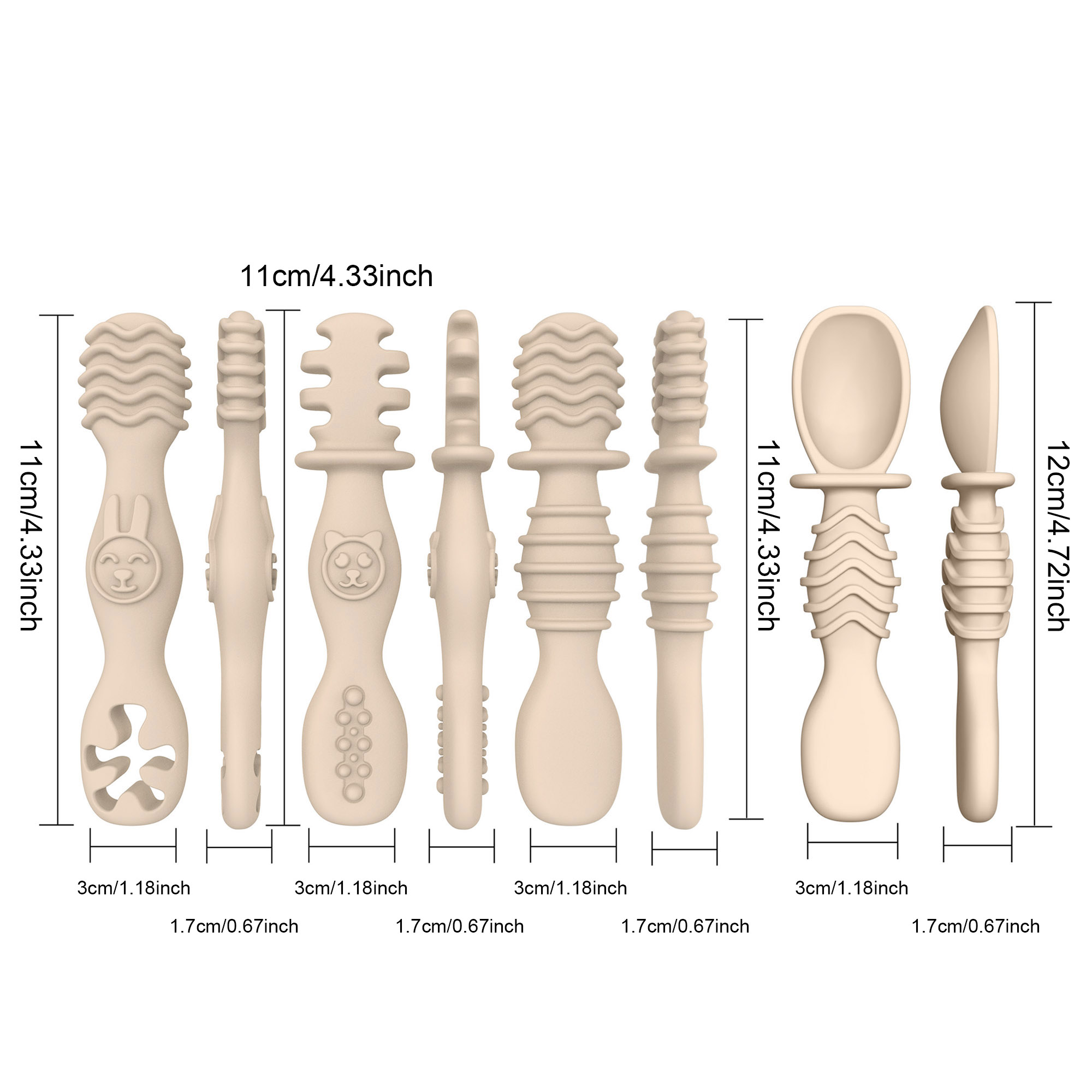 4pcs Silicone baby Food Spoon, - Baby Food For 6 Months ulasan dan harga